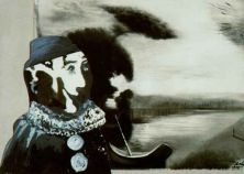 Haga click para ver la imagen ampliada 1958_14_clown for 'the amazing adventure of the lacemaker and the rhinoceros' 1958.jpg